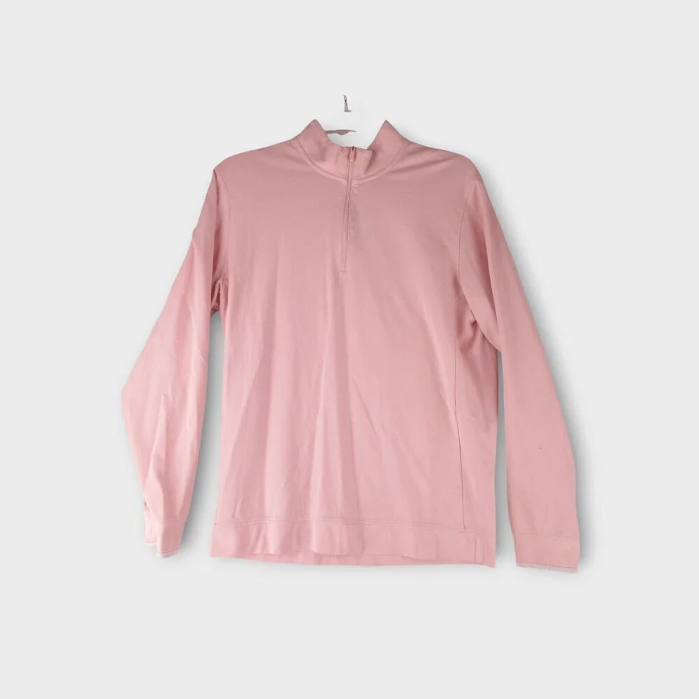 Adidas adiPure Pink Long Sleeve Quarter Zip Size M Stretch Lightweight Training